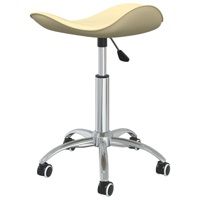 Scaun de masă pivotant, crem, piele ecologică - WALTI WALTI