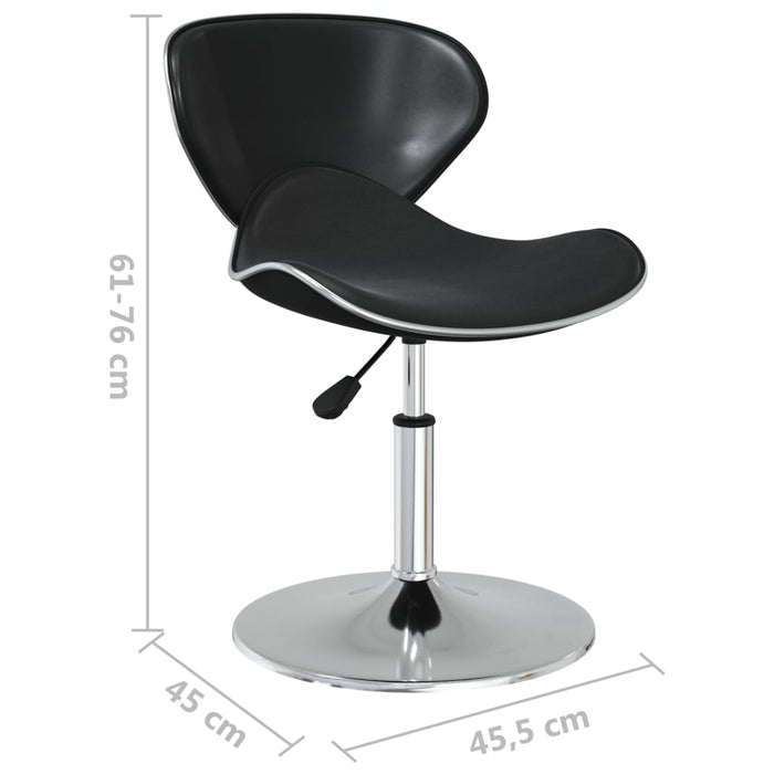 Scaune de sufragerie, 4 buc., negru, piele ecologică WALTI