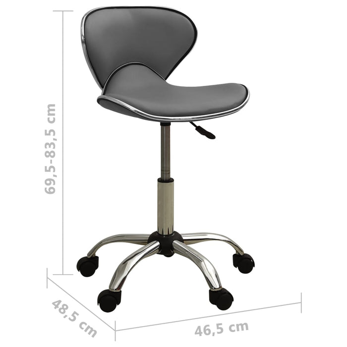 Scaun de birou, gri, piele ecologică - WALTI WALTI