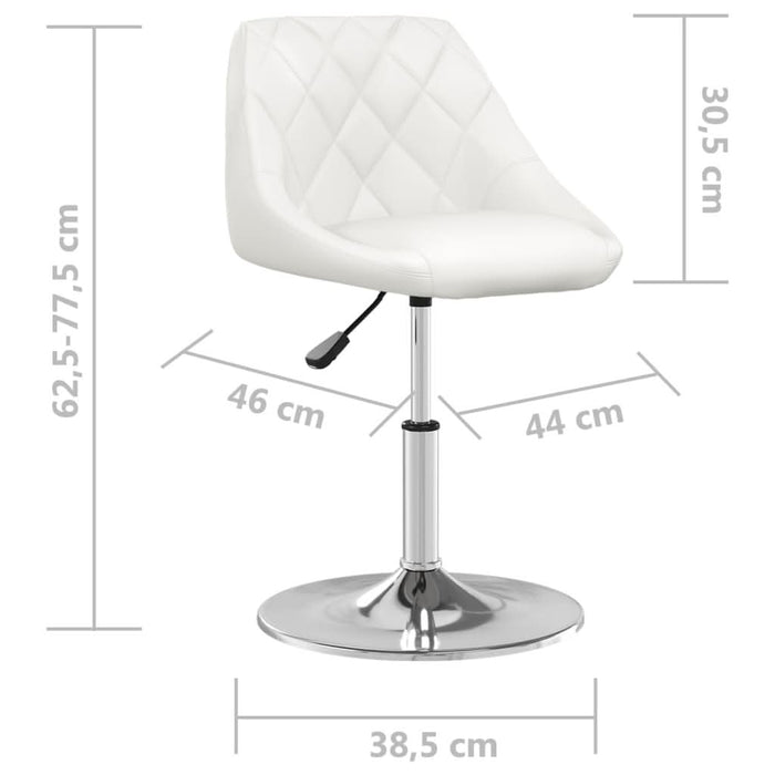 Scaun de bar, alb, piele ecologică - WALTI WALTI