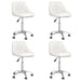 Scaune de masă pivotante, 4 buc., alb, piele ecologică - WALTI WALTI