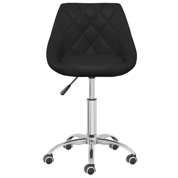 Scaun de bucătărie pivotant, negru, piele ecologică WALTI