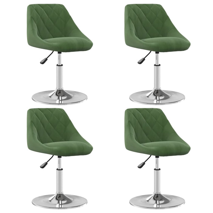 Scaune de bucătărie pivotante, 4 buc., verde închis, catifea WALTI