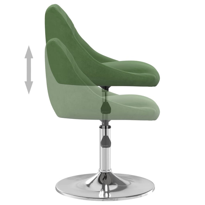 Scaune de bucătărie pivotante, 4 buc., verde închis, catifea WALTI