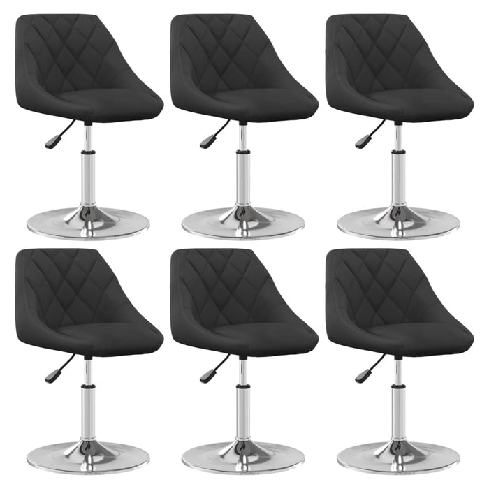 Scaune de sufragerie pivotante 6 buc, negru, catifea - WALTI WALTI