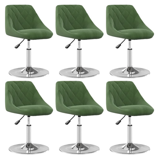 Scaune de sufragerie pivotante 6 buc, verde închis, catifea - WALTI WALTI