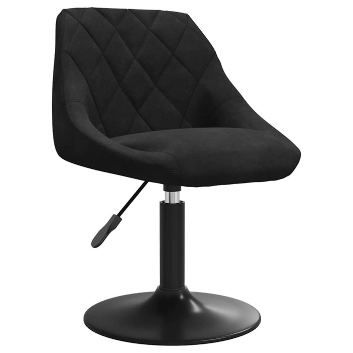 Scaune de masă pivotante, 4 buc., negru, catifea WALTI