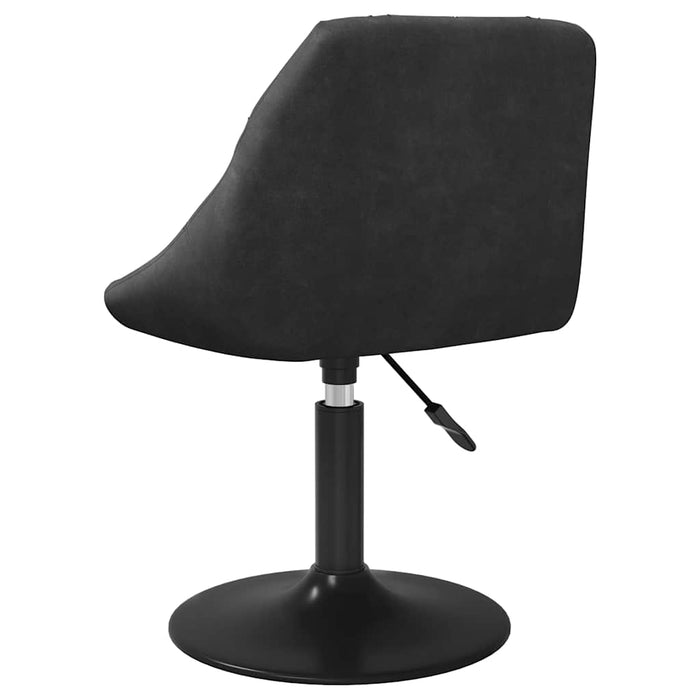 Scaune de masă pivotante, 4 buc., negru, catifea WALTI