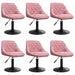 Scaune de sufragerie pivotante 6 buc, roz, catifea - WALTI WALTI