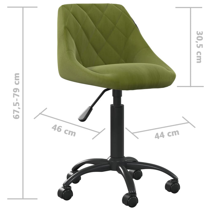 Scaun pentru birou, verde deschis, catifea - WALTI WALTI