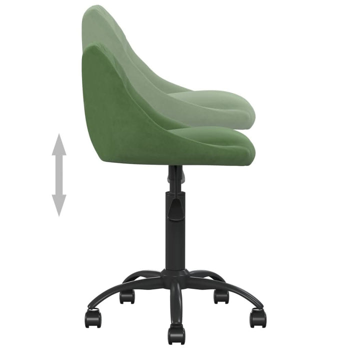 Scaun de birou pivotant, verde închis, catifea - WALTI WALTI
