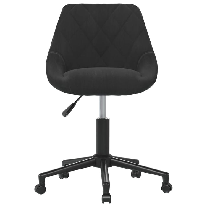Scaun de masă pivotant, negru, catifea - WALTI WALTI
