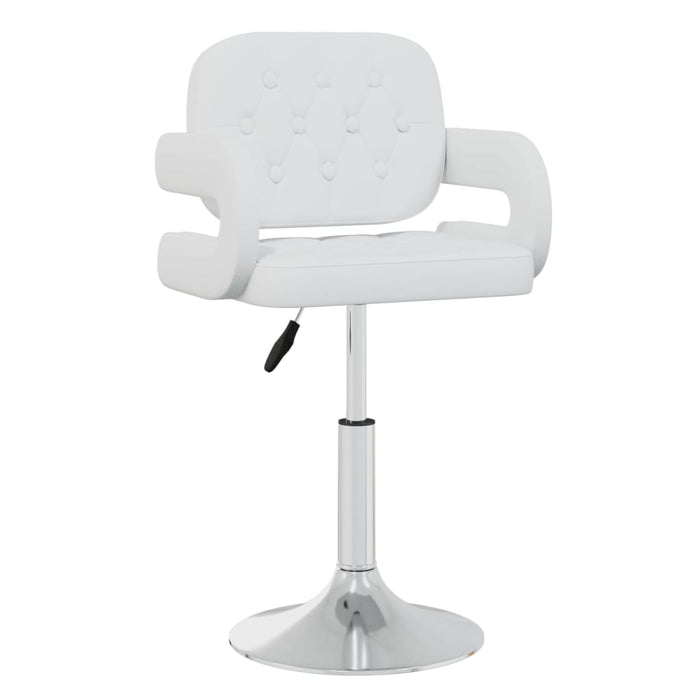 Scaune de masă pivotante, 4 buc., alb, piele ecologică - WALTI WALTI