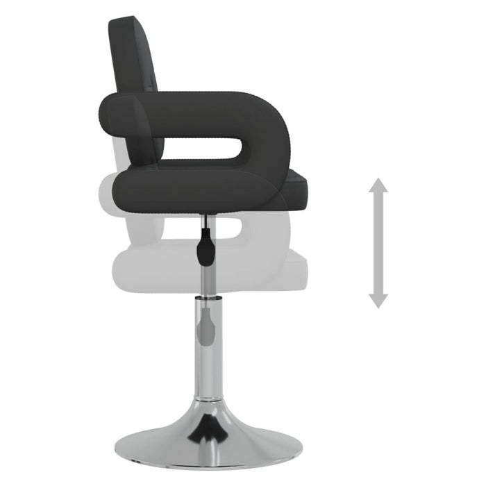 Scaune de bucătărie pivotante, 4 buc., negru, piele ecologică WALTI