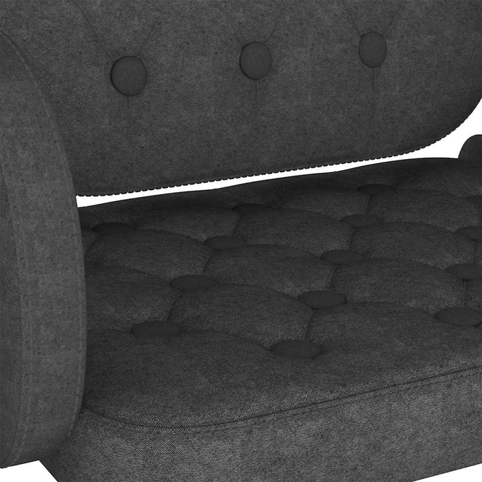 Scaune de bucătărie pivotante, 6 buc., gri închis, textil WALTI