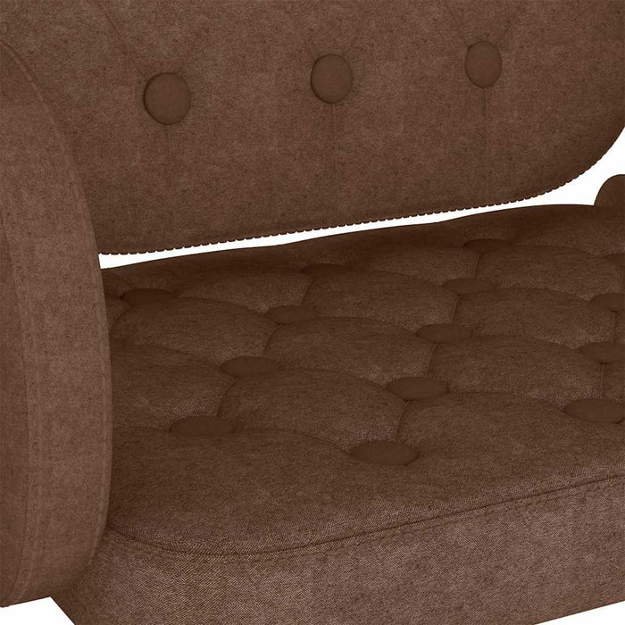 Scaune de bucătărie pivotante, 6 buc., maro, material textil WALTI