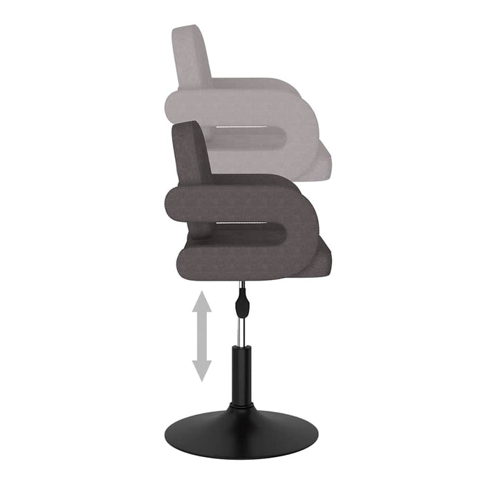 Scaune de sufragerie pivotante, 6 buc., gri taupe, textil WALTI