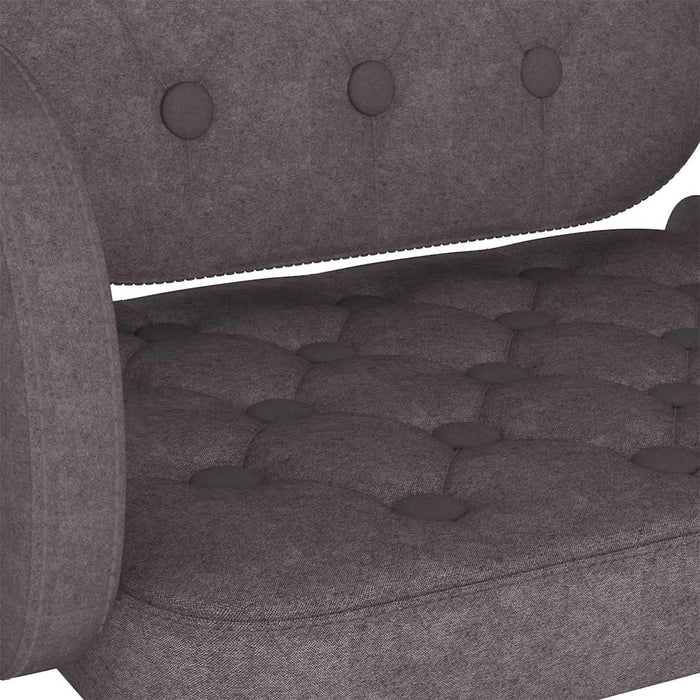 Scaune de sufragerie pivotante, 6 buc., gri taupe, textil WALTI