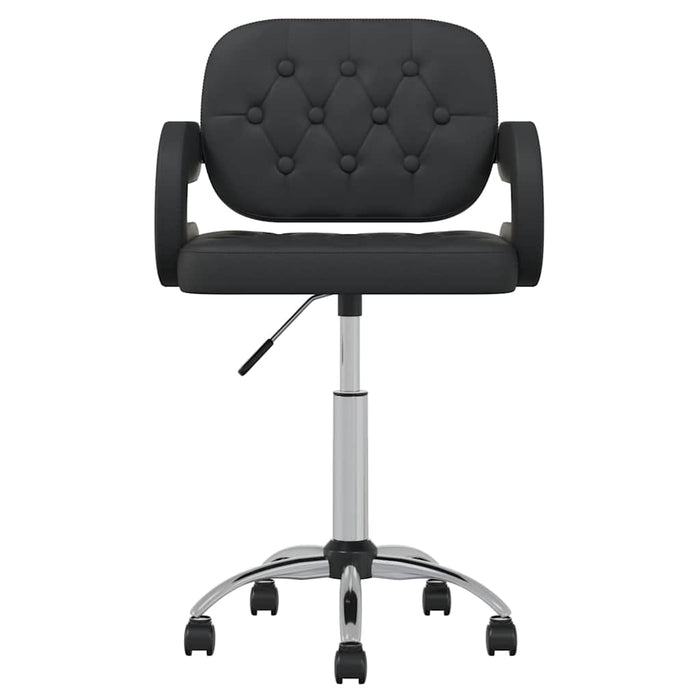 Scaune de bucătărie pivotante, 4 buc., negru, piele ecologică WALTI