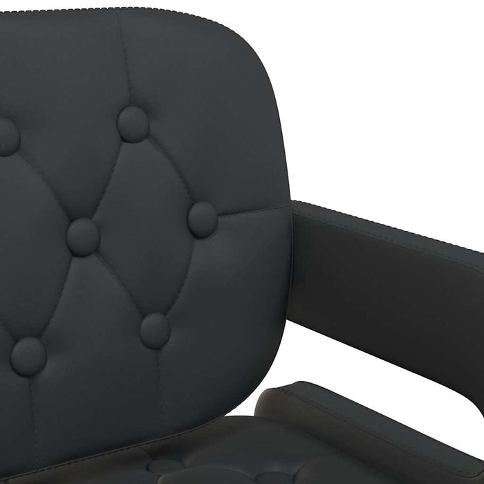 Scaune de bucătărie pivotante, 4 buc., negru, piele ecologică WALTI