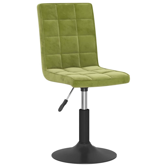 Scaune de sufragerie pivotante 6 buc, verde deschis, catifea WALTI