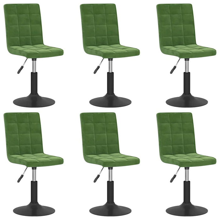 Scaune de sufragerie pivotante 6 buc, verde închis, catifea - WALTI WALTI