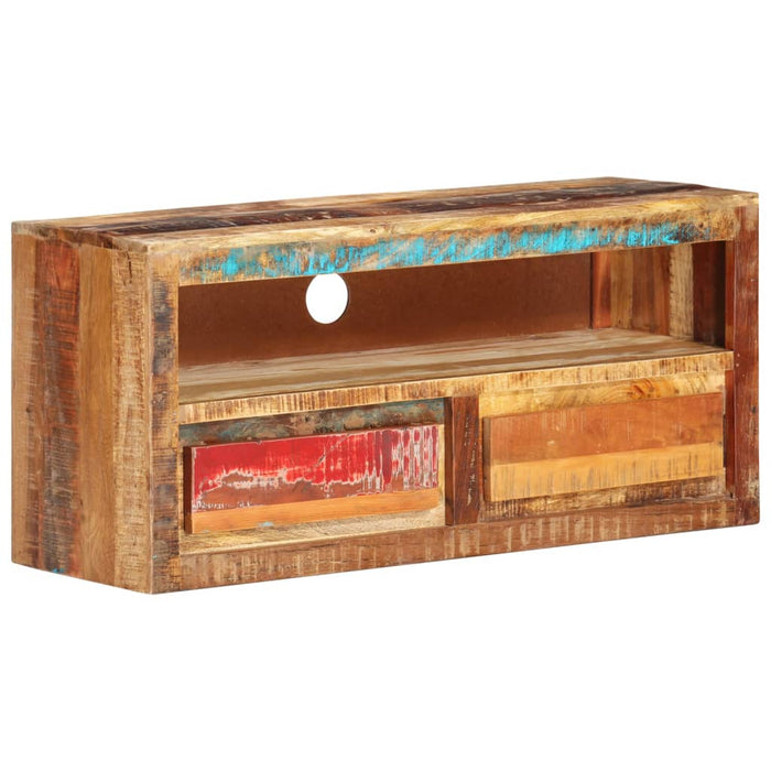 Dulap TV, 88x30x40 cm, lemn masiv reciclat WALTI