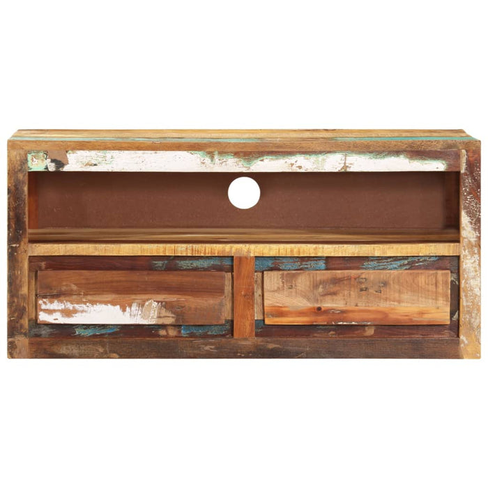 Dulap TV, 88x30x40 cm, lemn masiv reciclat WALTI