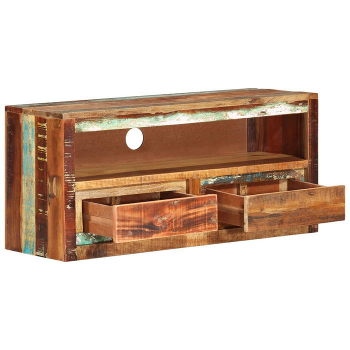Dulap TV, 88x30x40 cm, lemn masiv reciclat WALTI