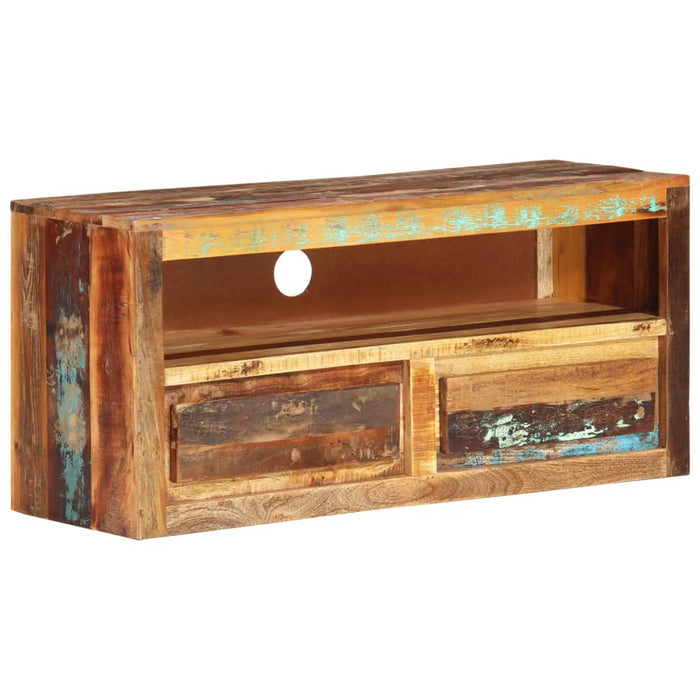 Dulap TV, 88x30x40 cm, lemn masiv reciclat WALTI