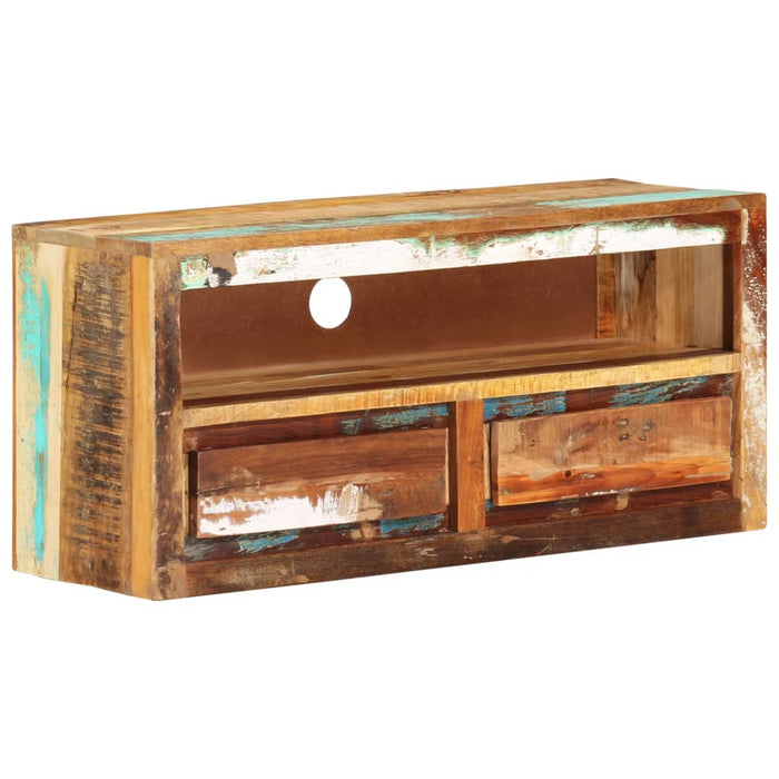 Dulap TV, 88x30x40 cm, lemn masiv reciclat WALTI