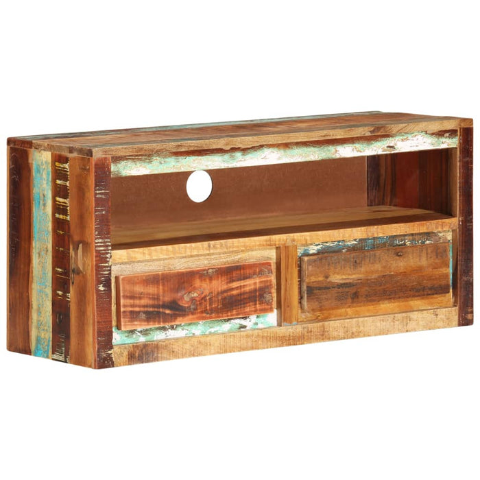 Dulap TV, 88x30x40 cm, lemn masiv reciclat WALTI