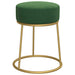 Taburet rotund, verde, catifea - WALTI WALTI