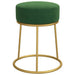 Taburet rotund, verde, catifea - WALTI WALTI