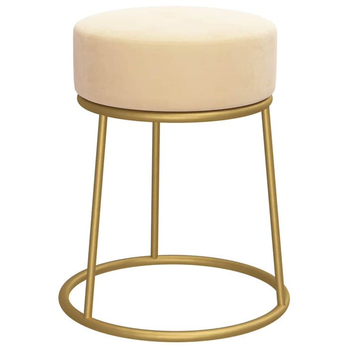 Taburet rotund, culoarea caisei, catifea - WALTI WALTI