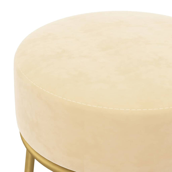 Taburet rotund, culoarea caisei, catifea - WALTI WALTI