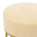 Taburet rotund, culoarea caisei, catifea - WALTI WALTI