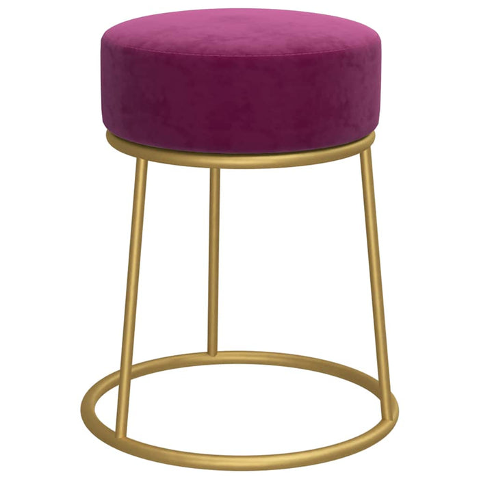 Taburet rotund, violet, catifea WALTI