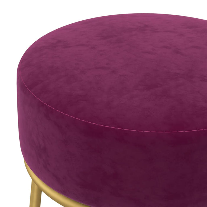 Taburet rotund, violet, catifea WALTI