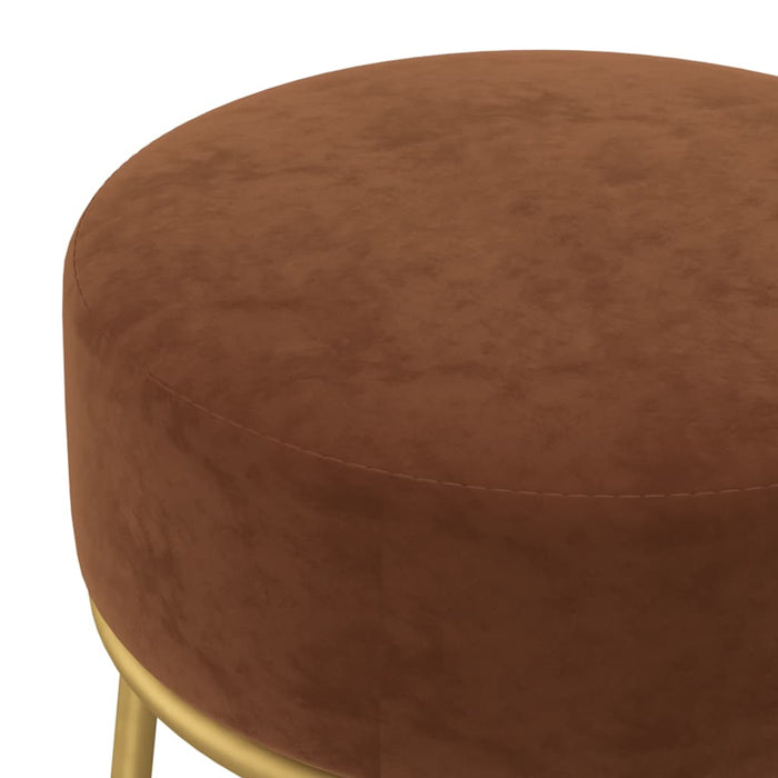 Taburet rotund, maro, catifea - WALTI WALTI