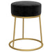 Taburet rotund, negru, catifea - WALTI WALTI
