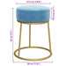 Taburet rotund, albastru deschis, catifea - WALTI WALTI