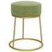 Taburet rotund, verde muştar, catifea - WALTI WALTI