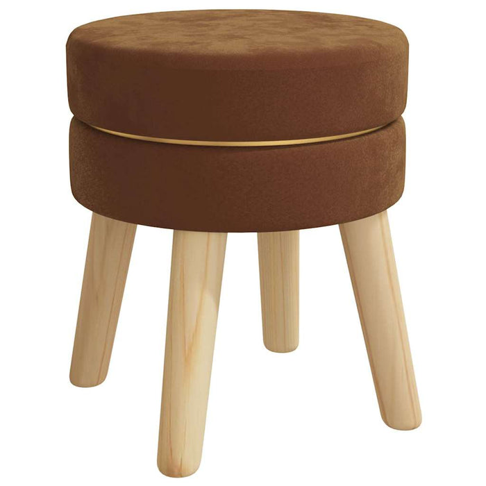 Taburet rotund, maro, catifea WALTI