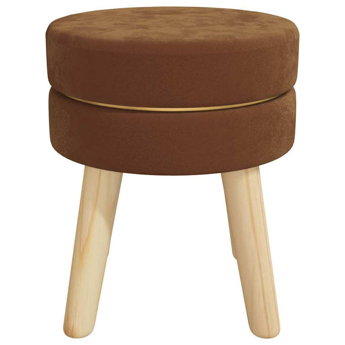 Taburet rotund, maro, catifea WALTI