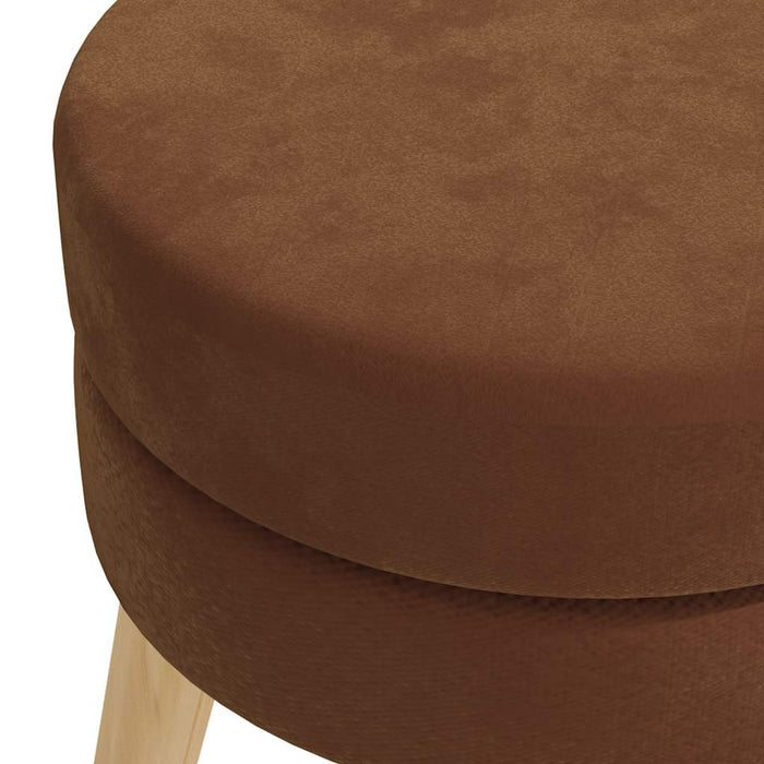 Taburet rotund, maro, catifea WALTI