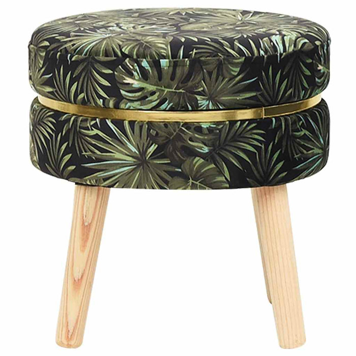 Taburet rotund, multicolor, material textil WALTI