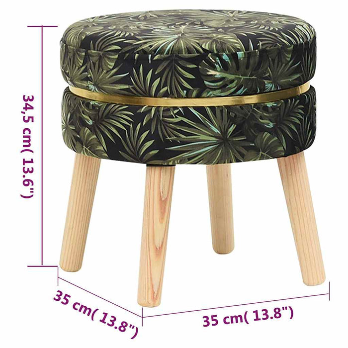 Taburet rotund, multicolor, material textil WALTI