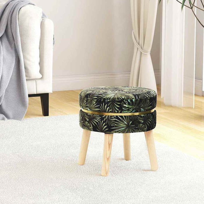Taburet rotund, multicolor, material textil WALTI