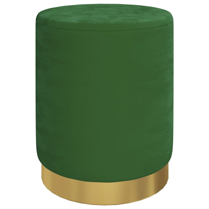 Taburet depozitare rotund, verde, catifea 31 x 37 cm WALTI